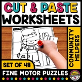 CAREER DAY JOBS CRAFT CUT & PASTE PUZZLE WORKSHEETS ART AC