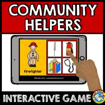 Preview of COMMUNITY HELPERS BOOM CARDS PRESCHOOL ACTIVITY SORT MATCHING GAME KINDERGARTEN