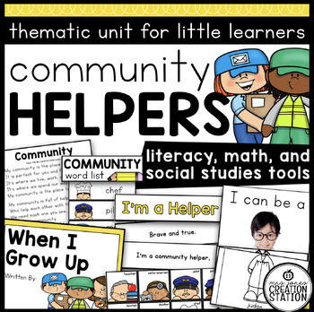 Preview of COMMUNITY HELPERS SOCIAL STUDIES ACTIVITIES AND LESSON PLANS FOR KINDERGARTEN
