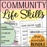 COMMUNITY PLACES | Reading Comprehension, Math & Scavenger
