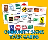 COMMUNITY SAFETY SIGNS TASK CARDS street autism aba speech