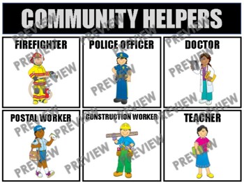 Preview of COMMUNITY HELPERS Anchor Chart #1