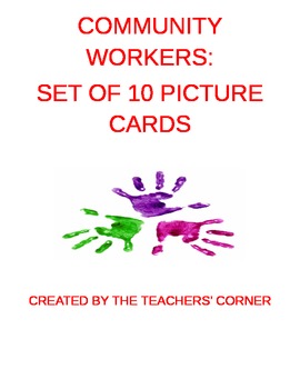 Preview of Community Workers: Set of 10 Picture Cards