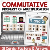 COMMUTATIVE PROPERTY OF MULTIPLICATION: BOOM DIGITAL CARDS