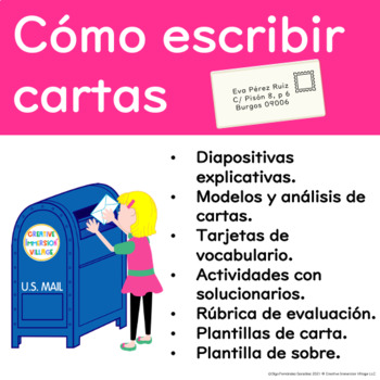 Preview of COMO ESCRIBIR CARTAS FORMATO PAPEL Y DIGITAL HOW TO WRITE LETTERS SPANISH