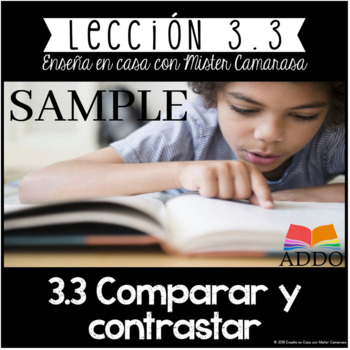 Preview of COMPARAR Y CONTRASTAR (2 textos) |COMPARE AND CONTRAST SPANISH - FREE SAMPLE