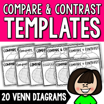 Preview of Blank Compare and Contrast Venn Diagram Template Pack