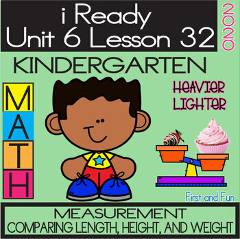 Preview of COMPARE WEIGHT I READY MATH UNIT 6 LESSON 32 WORKSHEET POSTER EXIT TICKET