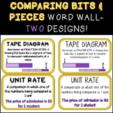 COMPARING BITS & PIECES 6th Grade CMP3 Word Wall