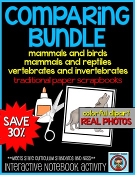 Preview of COMPARING BUNDLE: REAL PHOTO Interactive Notebook Activities