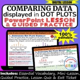 COMPARING DATA displayed in DOT PLOTS PowerPoint Lesson, P