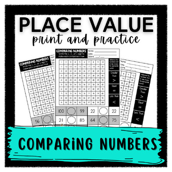 Preview of COMPARING NUMBERS (PLACE VALUE 0-100)