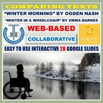Preview of COMPARING TEXTS - READING WINTER POETRY: 28 GOOGLE SLIDES