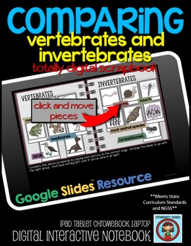 Preview of COMPARING Vertebrates and Invertebrates: DIGITAL Google Drive Activity