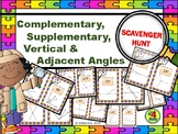 COMPLEMENTARY, SUPPLEMENTARY, & VERTICAL ANGLES Scavenger 