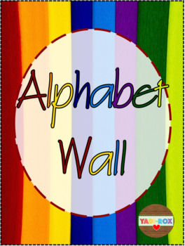 Preview of Alphabet Word Wall Kit – Colors of the Rainbow
