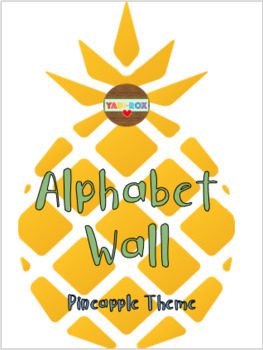 Preview of Alphabet Word Wall Kit – Pineapple