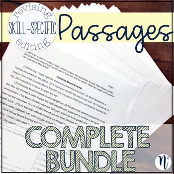 Preview of Skill-Specific Revising and Editing Practice Passages COMPLETE BUNDLE