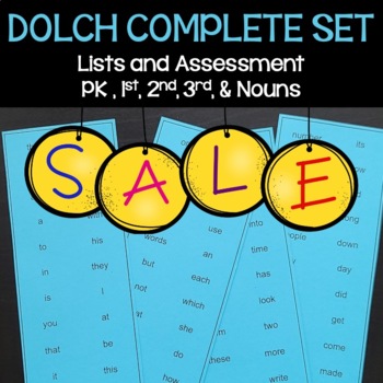 Preview of COMPLETE BUNDLE DOLCH Sight Word Lists and Assessment  - ALL 315 WORDS
