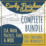 COMPLETE BUNDLE: Task Cards & Activities for Early Finishers