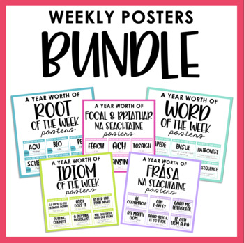Preview of COMPLETE BUNDLE: WEEKLY POSTERS (GAEILGE & ENGLISH)
