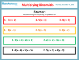 COMPLETE DIFFERENTIATED LESSON ON MULTIPLYING BINOMIALS
