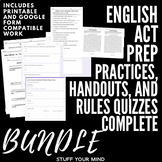 COMPLETE English ACT Prep Bundle- Distance Learning and Printable