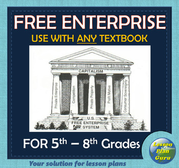 Preview of Free Enterprise System (Free Market/Capitalism) Lesson Bundle for 5th-8th Grade!