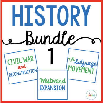 Preview of History Bundle 1: Civil War, Westward Expansion, and the Suffrage Movement