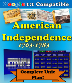 Preview of U.S. History COMPLETE Lesson Plan Unit: American Independence 1763-1783