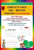 COMPLETE PACK PRE-WRITING TRACING, ALL IN SLOVAKIAN LANGUAGE
