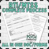 COMPLETE RTI MTSS Process Template and Forms Documentation