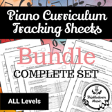 COMPLETE SET BUNDLE: Piano Curriculum Tracking Sheets - Al