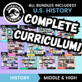 Preview of COMPLETE U.S. History Curriculum (FULL YEAR) - ALL Bundles included!
