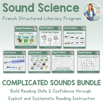 Preview of SOUND SCIENCE PART 3: COMPLICATED SOUNDS BUNDLE - Challenging French Sounds