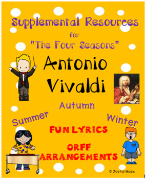 Preview of COMPOSER ACTIVITIES Vivaldi SUPPLEMENTAL RESOURCES Summer, Autumn & Winter NEW!