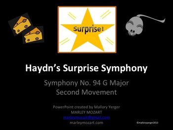 Preview of COMPOSER- HAYDN & HIS "SURPRISE SYMPHONY"- POWERPOINT/LISTENING MAP! 12pages