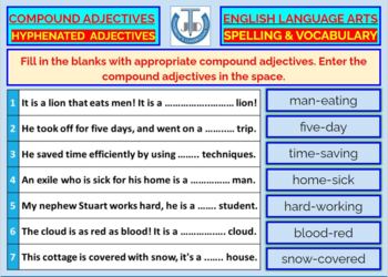 Compound adjectives in English - Test-English