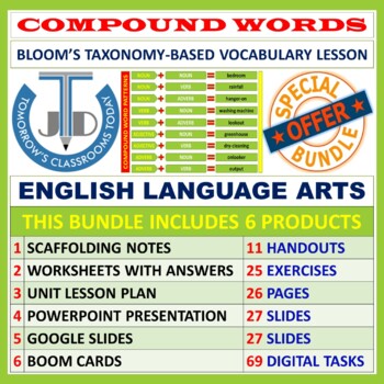 Preview of COMPOUND WORDS - VOCABULARY - BUNDLE