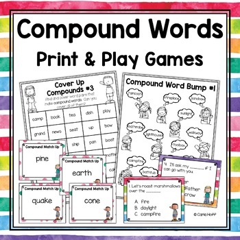 Preview of COMPOUND WORDS  - Print and Play Games