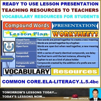 Preview of COMPOUND WORDS - POWERPOINT PRESENTATION