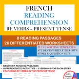 COMPRÉHENSION DE LECTURE: RE Verbs Present Tense | French 