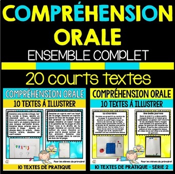 Preview of COMPRÉHENSION ORALE - French Listening Comprehension Activities/Assessments