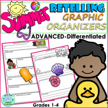 Preview of SUMMER RETELLING Comprehension GRAPHIC ORGANIZERS Differentiated Advanced