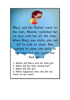 Preview of COMPREHENSION STORIES