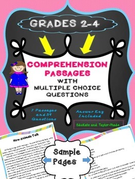 Preview of COMPREHENSION STORIES GRADES 2-4