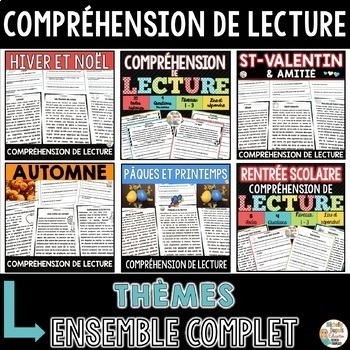 Preview of French Reading Comprehension Activities  COMPRÉHENSION DE LECTURE Automne...