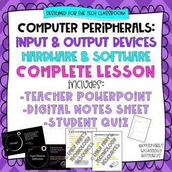Preview of COMPUTER PERIPHERALS: INPUT & OUTPUT DEVICES // HARDWARE & SOFTWARE FULL Lesson