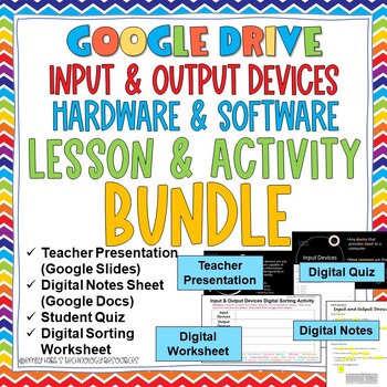 Preview of COMPUTER PERIPHERALS: INPUT and OUTPUT Devices Complete Lesson Bundle for GOOGLE