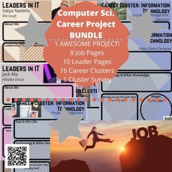 Preview of COMPUTER SCI./TECHNOLOGY | Career Research BUNDLE | Online Ready! | PROJECT